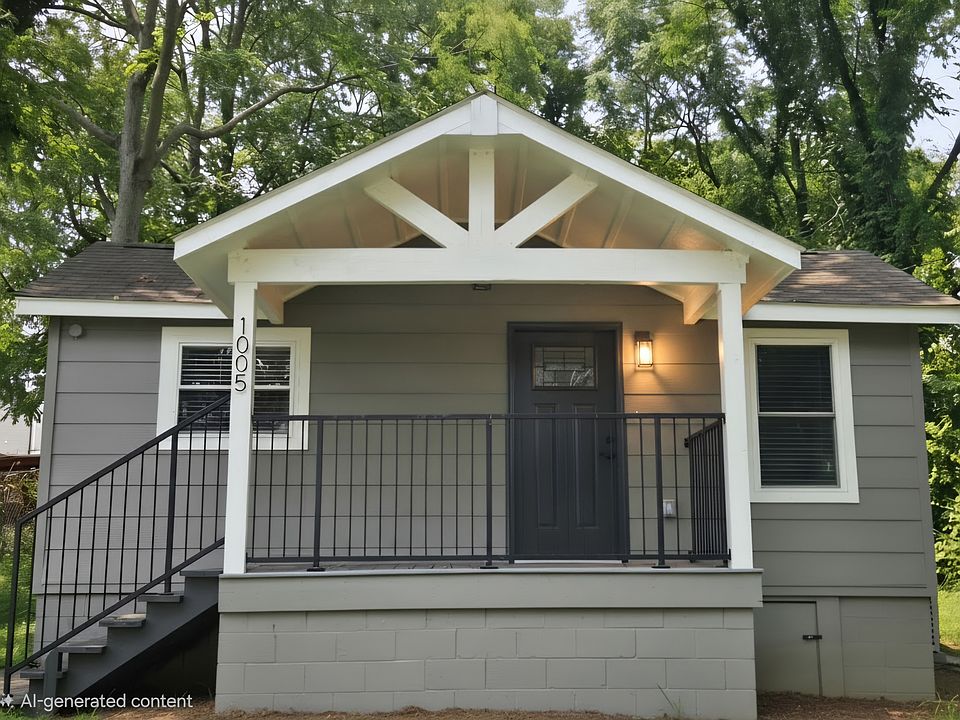 Single family home. Covered front porch entrance. Welcome home!