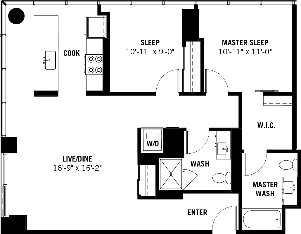 Floor plan Two Bed 02