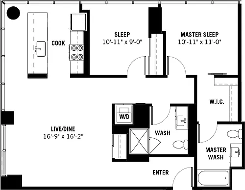 Floor plan Two Bed 02