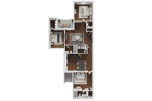 Floor plan 3 Bed 2 Bath