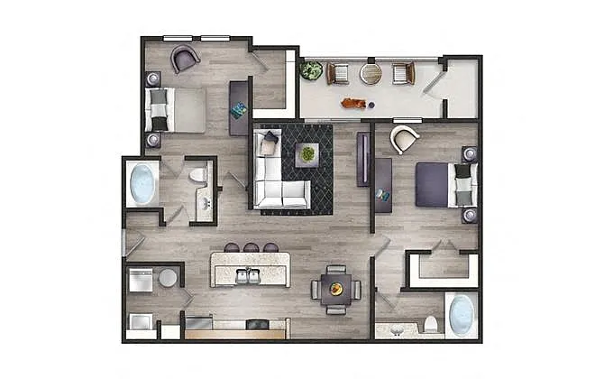 Floor plan Jasmine II Newly Renovated