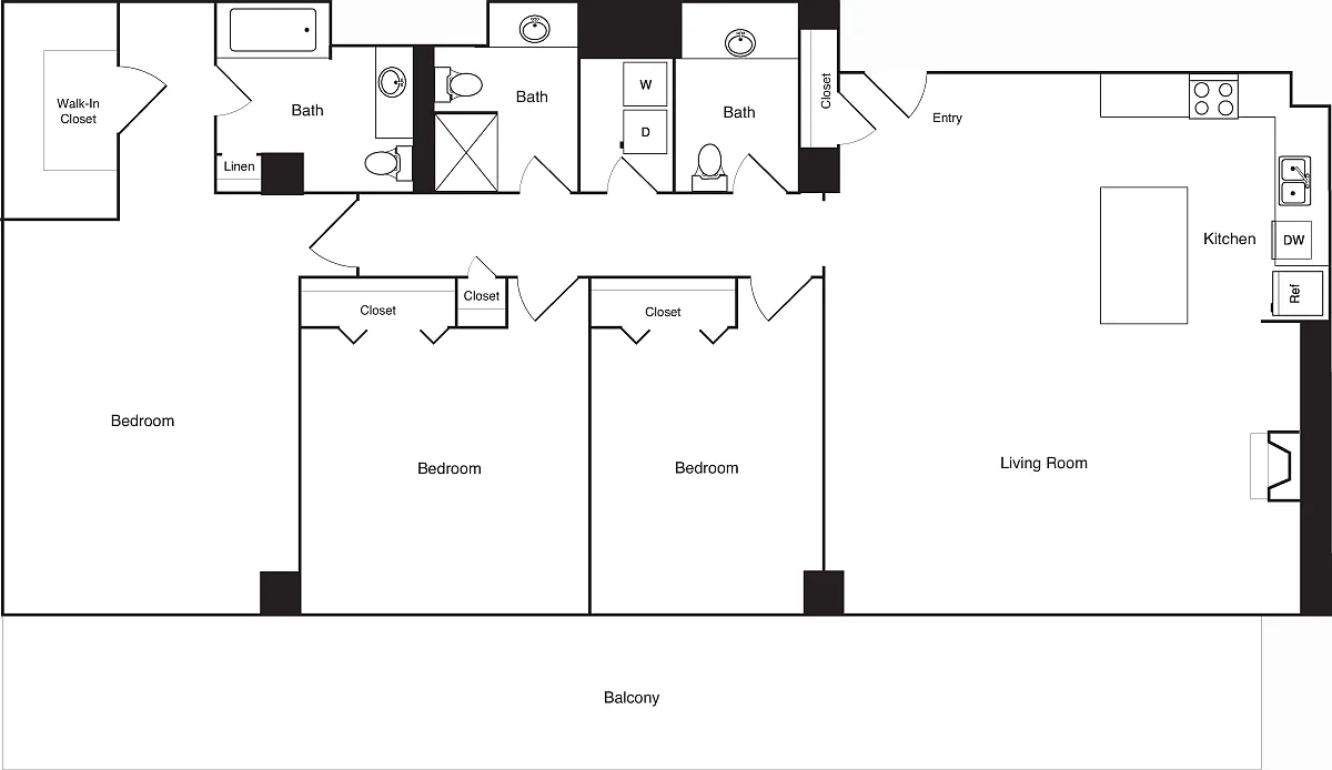 Floor plan Penthouse 17D