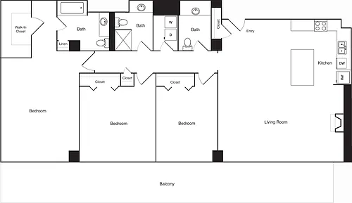 Floor plan Penthouse 17D