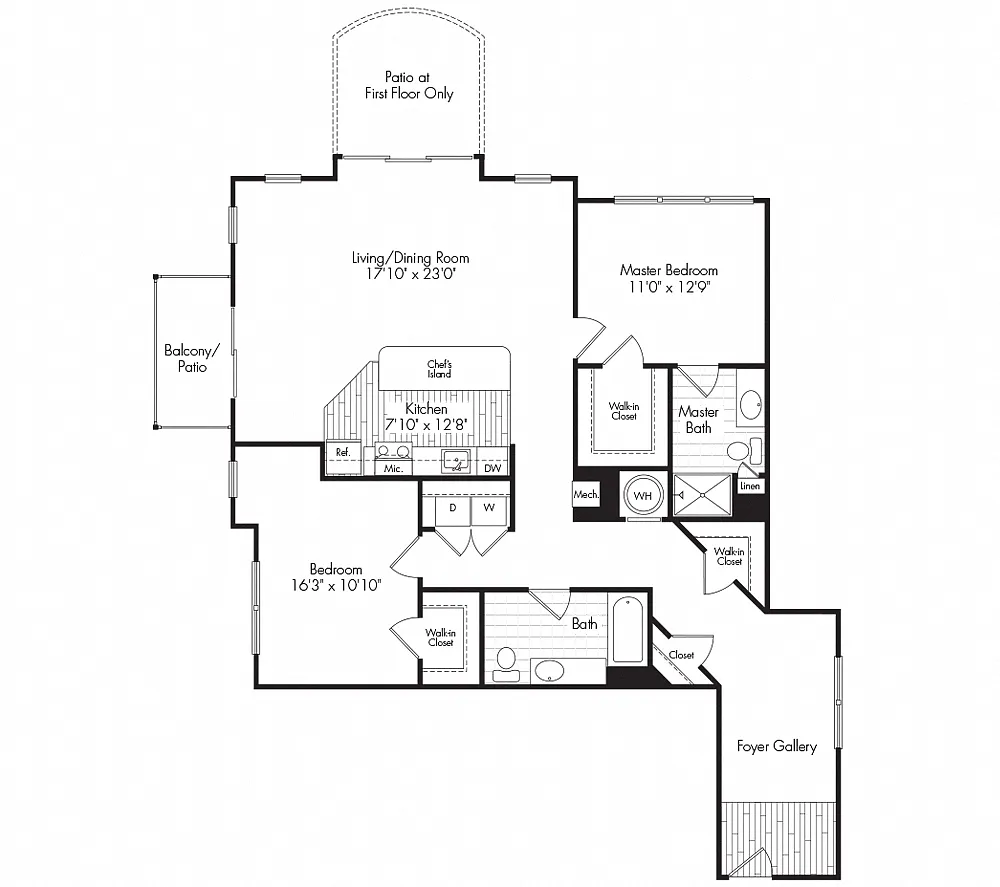 Floor plan 2J