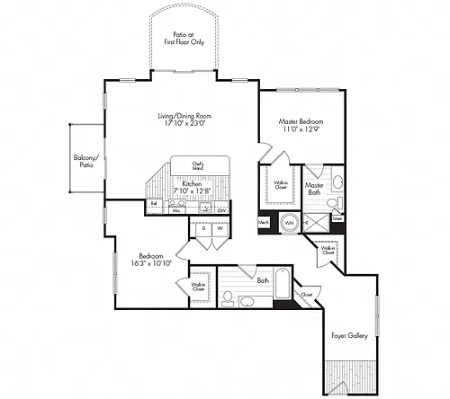 Floor plan 2J