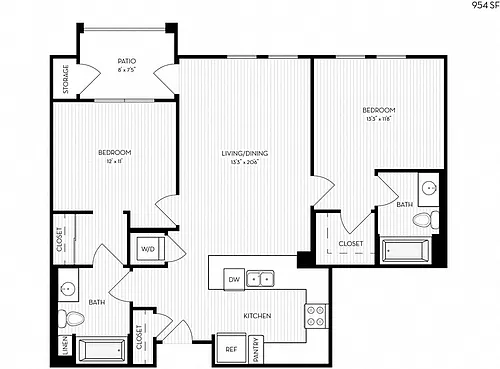 Floor plan Revela Floorplan 2-1A-2