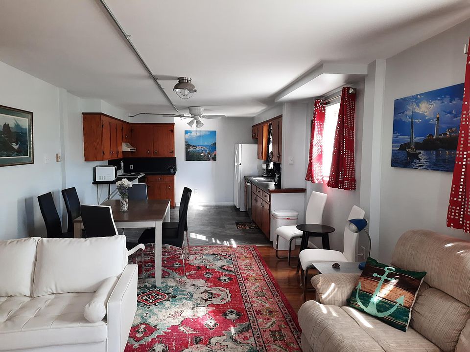 open living room kitchen area.