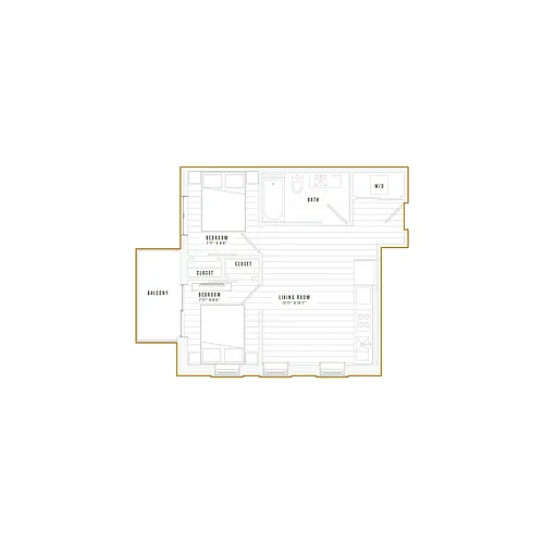 Floor plan 2 Bedrooms