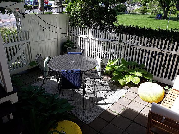 Private side patio overlooking park view 1