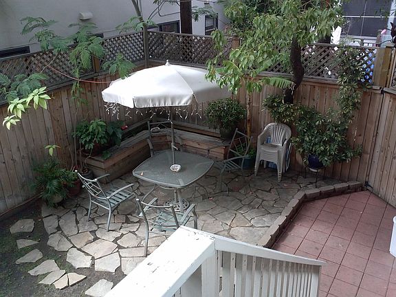 stone patio, paver walk