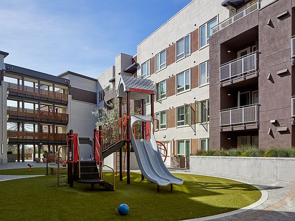Fun-filled play area designed for kids to explore, right outside your door.