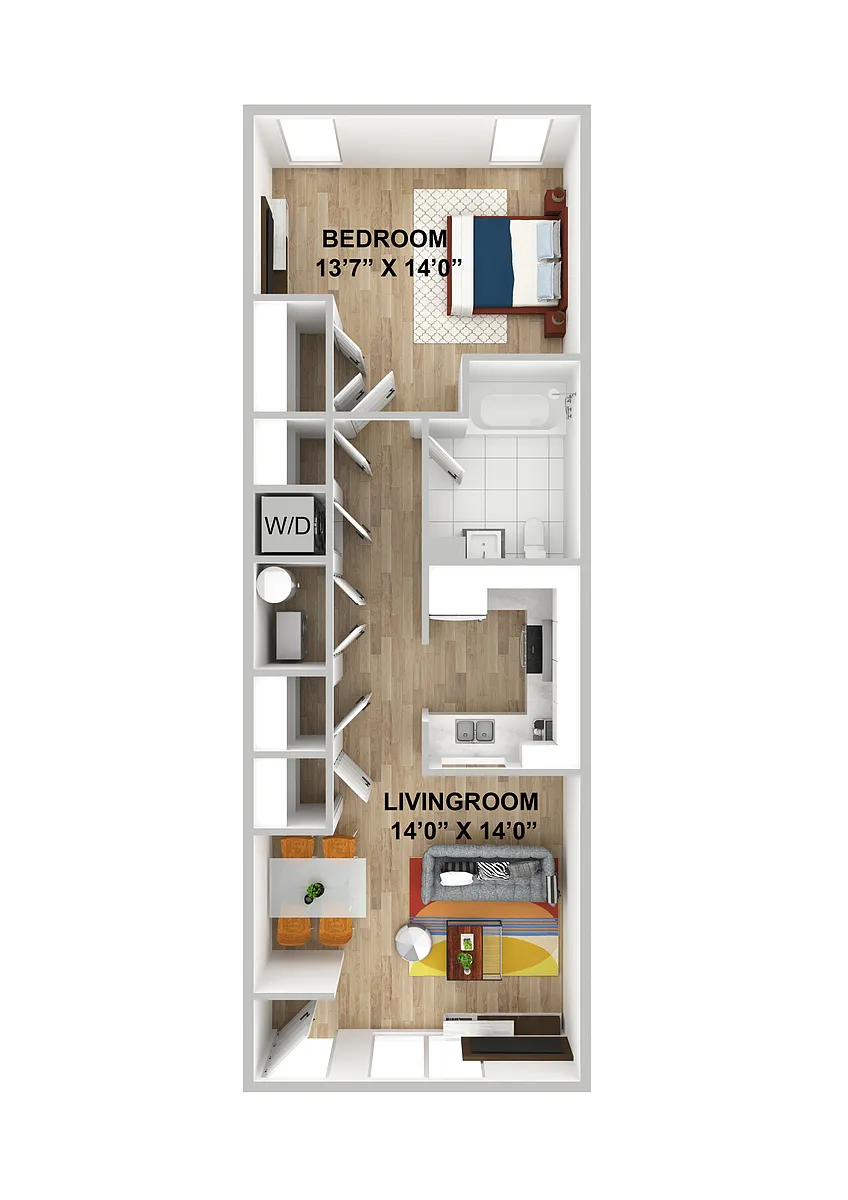 Floor plan 1B_1Ba_Classic