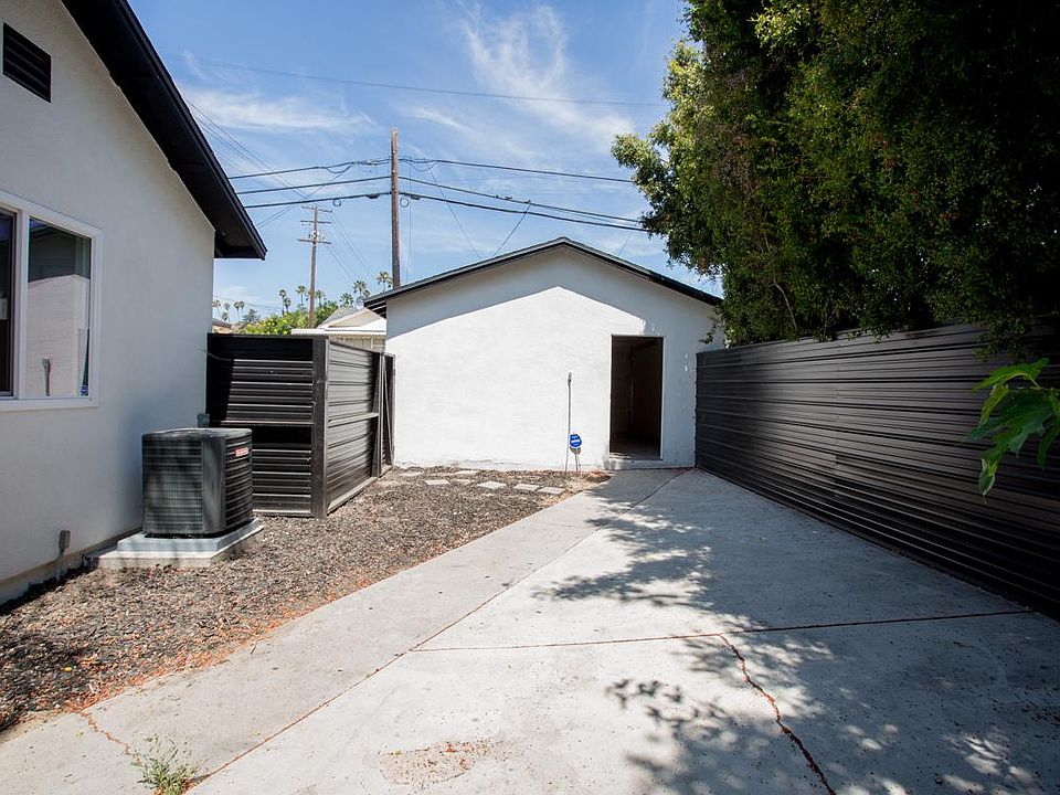 back patio and rear garage entry