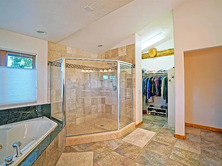 Master bath with walk-in closet