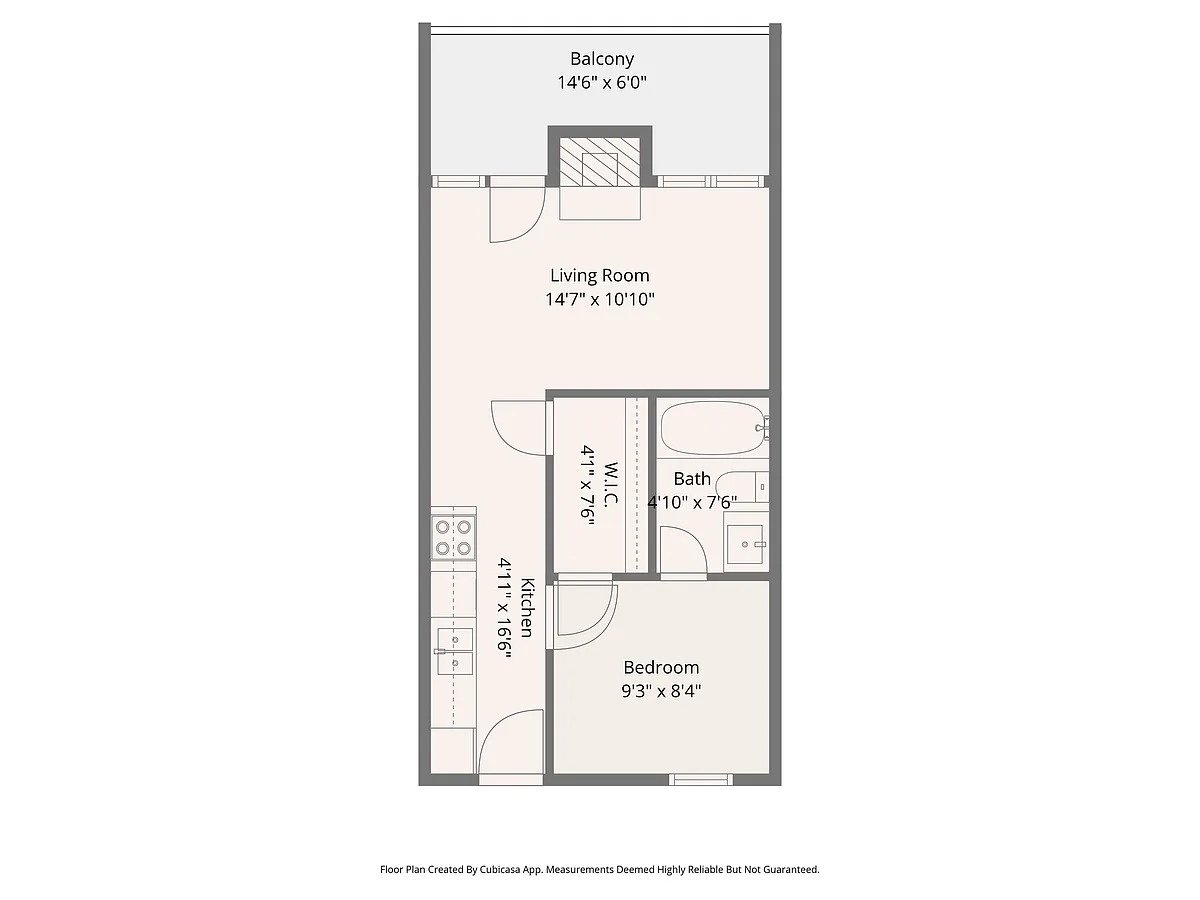Floor plan One Bed