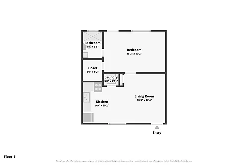 Floor plan 1 Bedroom