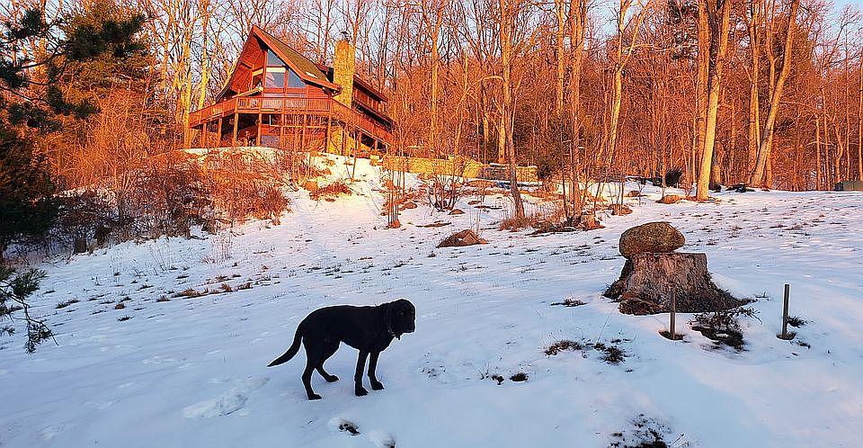 Driveway View Up To Chalet