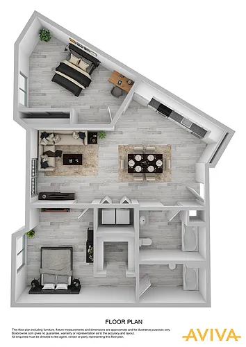 Floor plan 2 Bedroom D