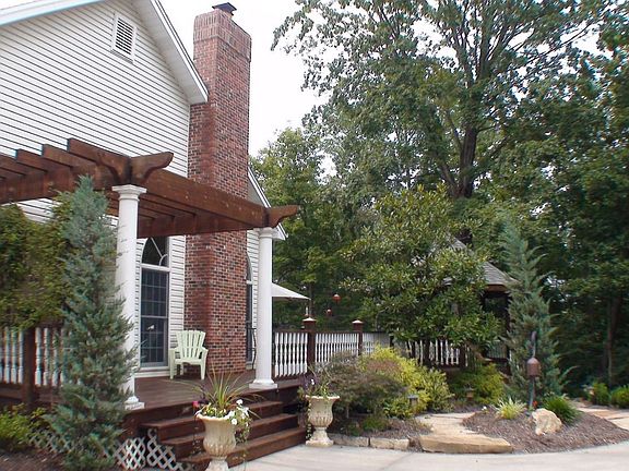 Arbor and rear entrance