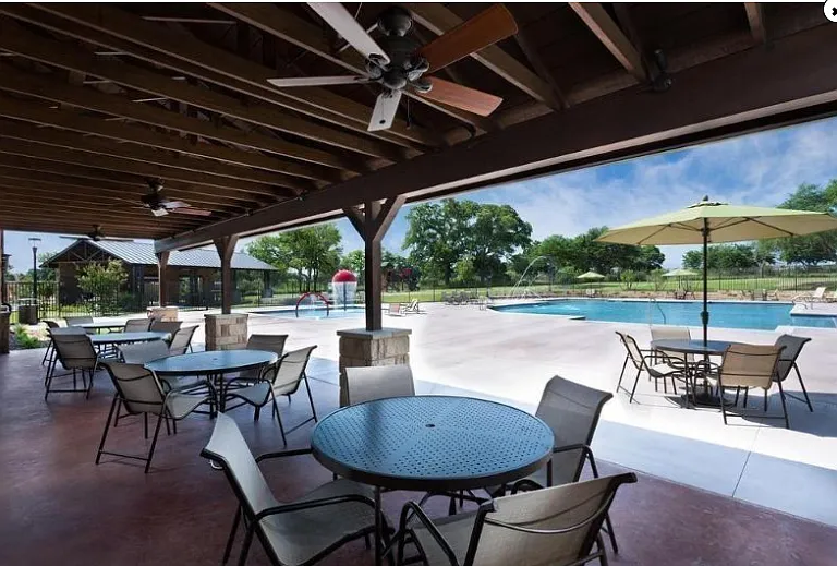 Community covered pool-side patio