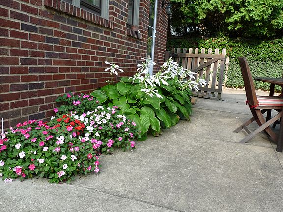 cement driveway w/ patio