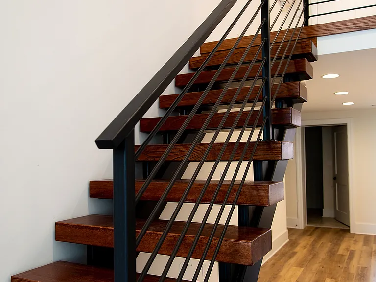 Elevate your home design with this striking staircase, blending style and simplicity.