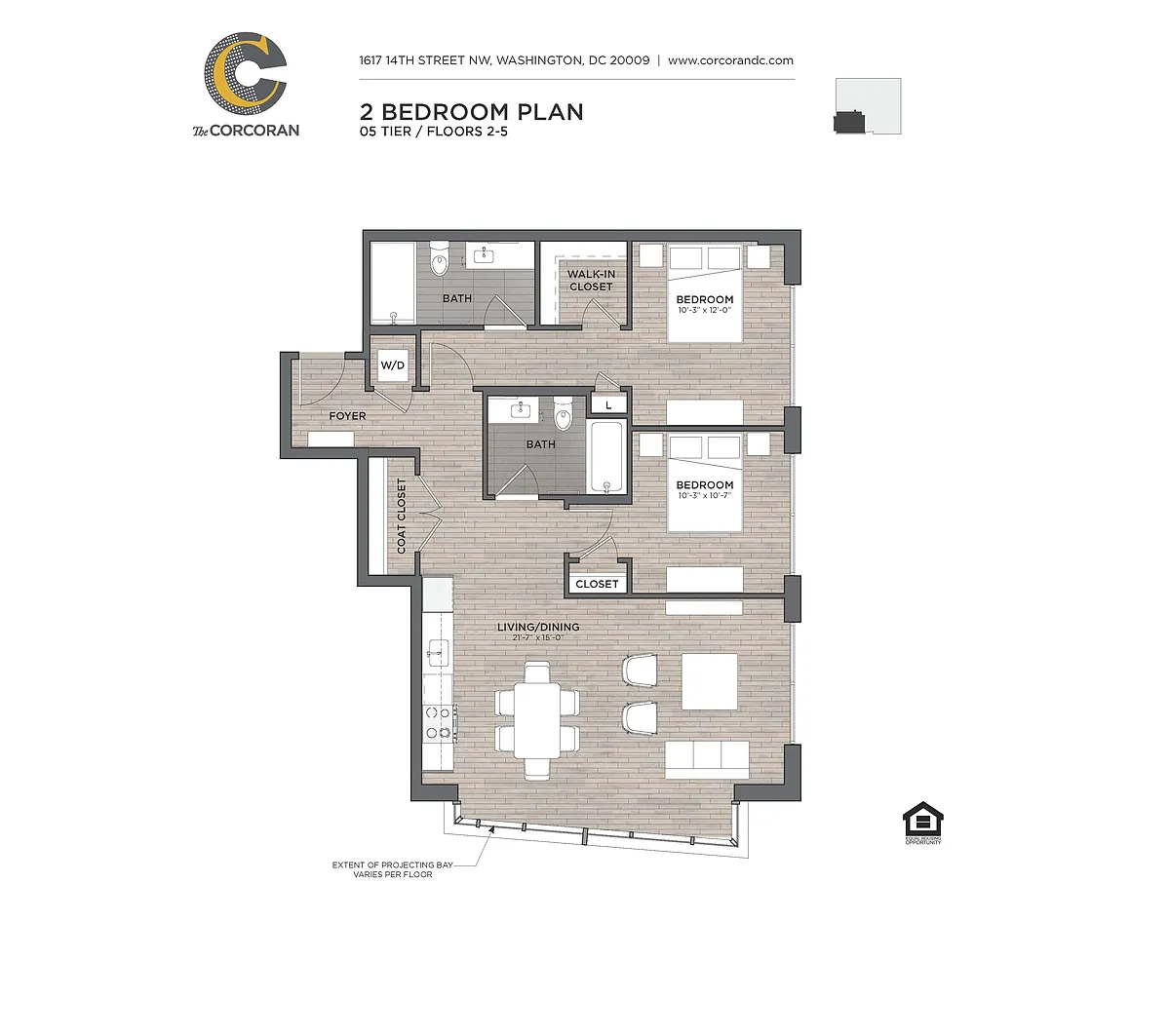 Floor plan 2 Bed 2 Bath