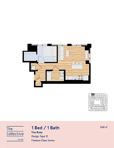 Floor plan 1X1 K