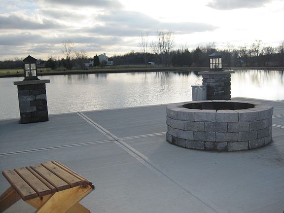 Stocked pond, feed fish