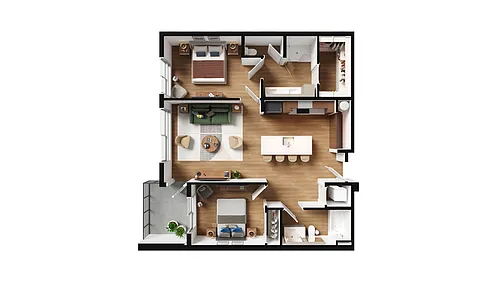 Floor plan 2BR-B
