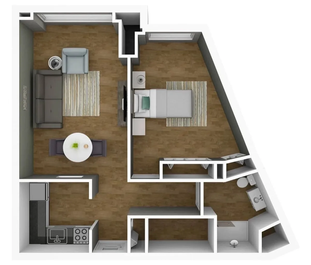 Floor plan One Bedroom Windsor