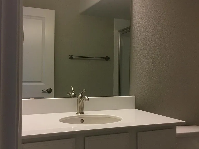 Single basin sink, basement bathroom
