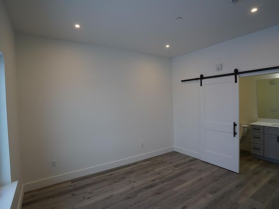 Northside bedroom with bathroom.