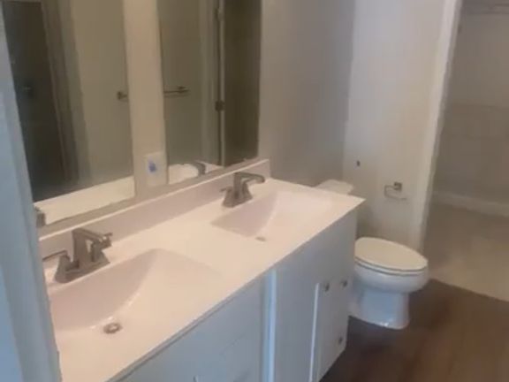 Master bath and spacious walk-in closet inside