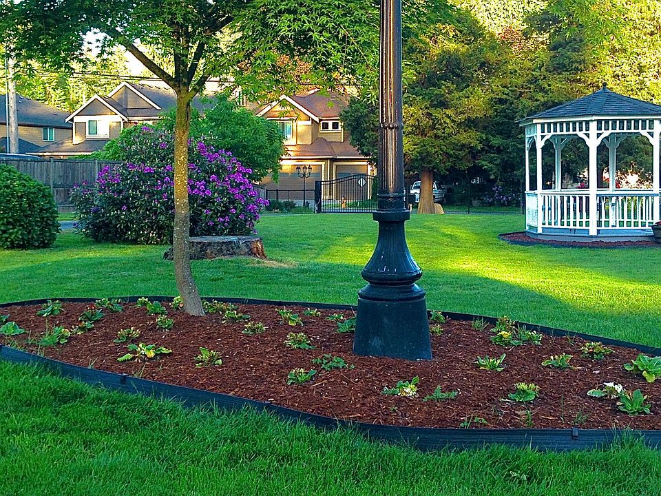 Front lawn with gazebo