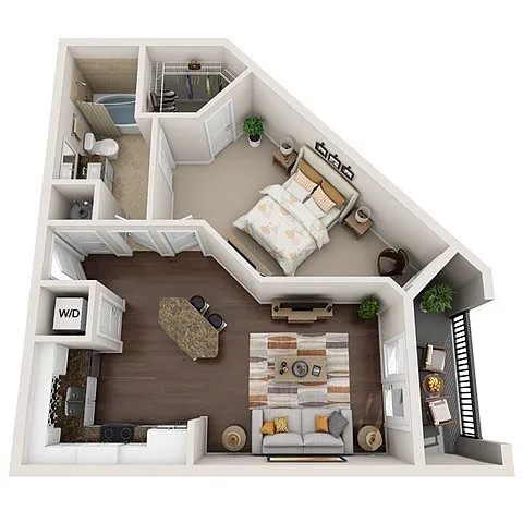 Floor plan 1R