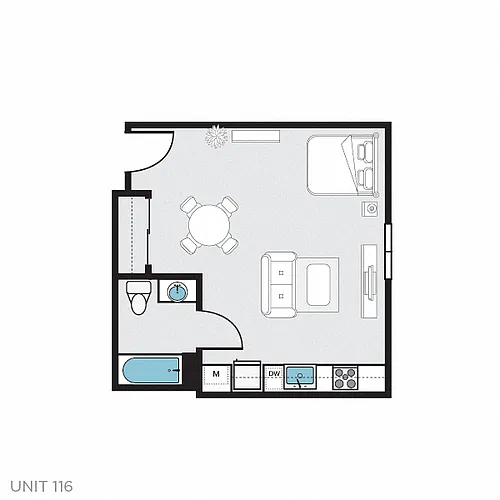 Floor plan Studio C