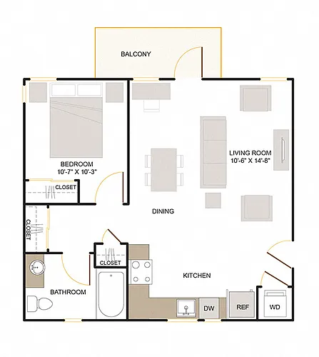 Floor plan B4 1X1