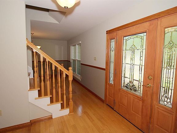 Beautiful wood floors and wood trim.