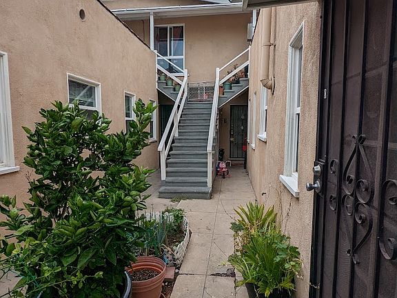 One unit upstairs at the back of the building.