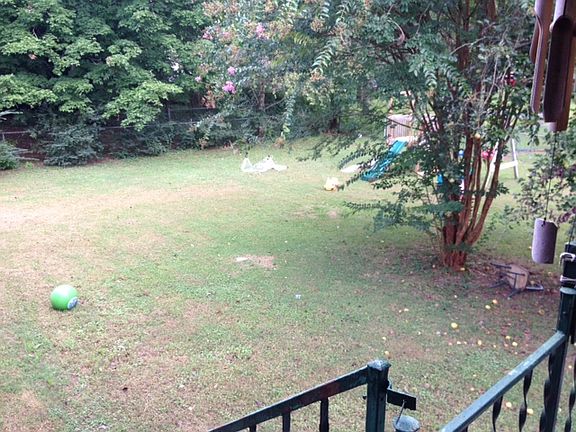 fenced in backyard
