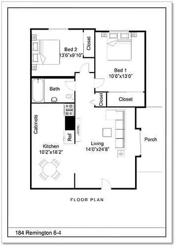 Floor plan 2 Bedroom