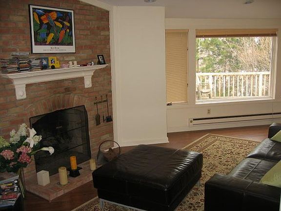 Family room with skylights