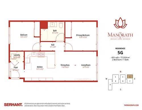 Floor plan 2-Bed Executive Rental