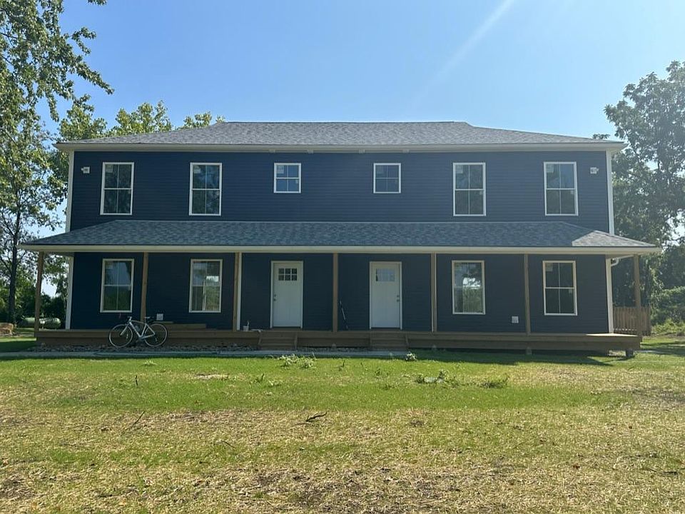 Front of house, Unit #1 to Left, Unit #2 on right