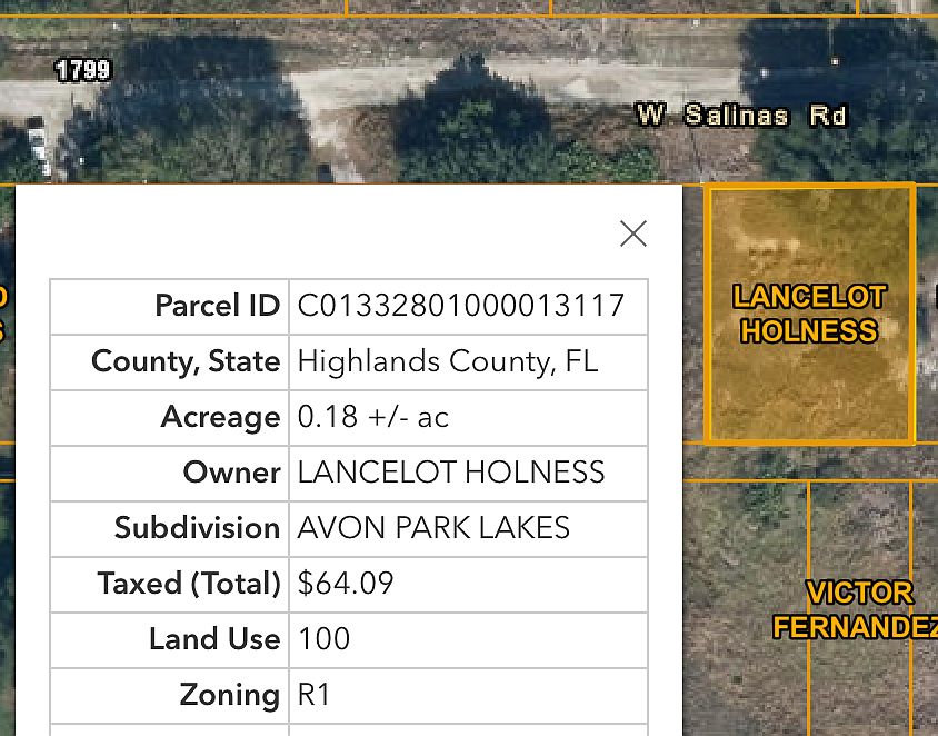 80x100 vacant lot in Avon Park