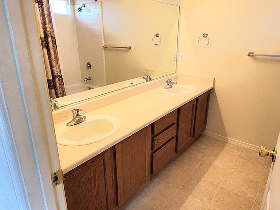 His and hers sinks in master bath
