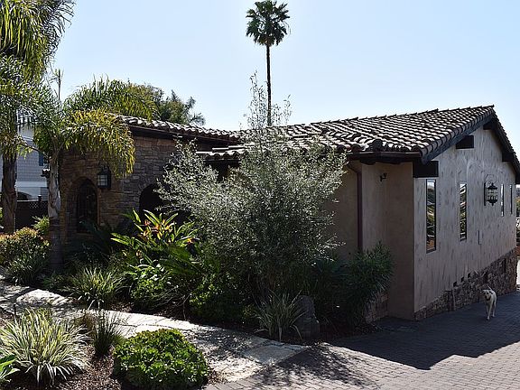 Side view down driveway