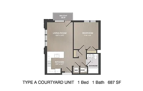 Floor plan Type A with Courtyard