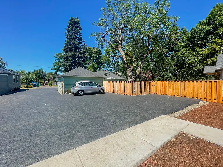 Dedicated parking spot in front of house